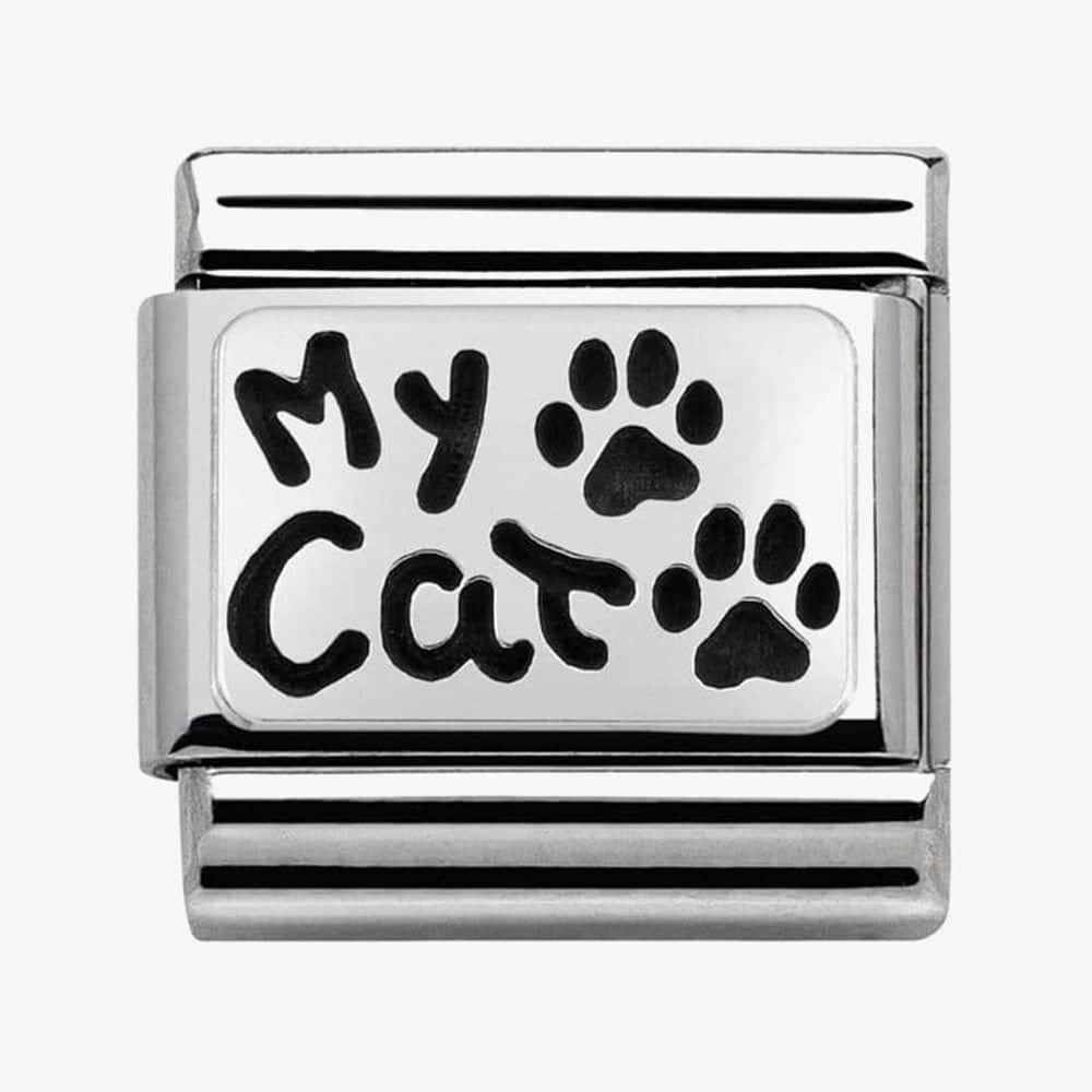 Composable Classic MY CAT LINK in stainless steel and sterling silver