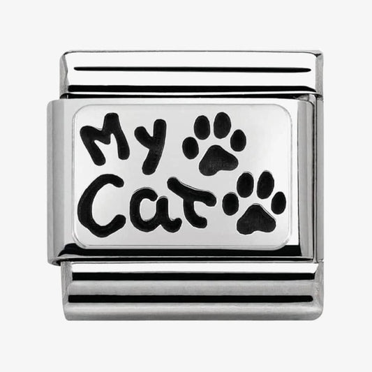Composable Classic MY CAT LINK in stainless steel and sterling silver