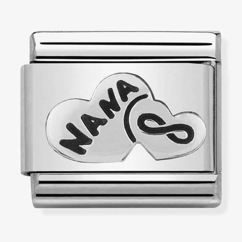 Composable Classic Nana and Infinity Heart Charm in stainless steel