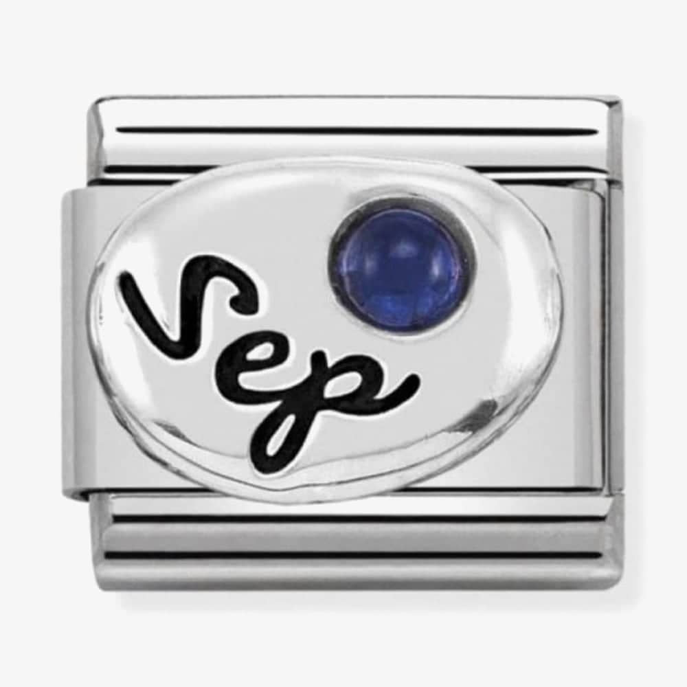 Composable Classic SEPTEMBER BIRTHSTONE SAPPHIRE in stainless steel & sterling silver