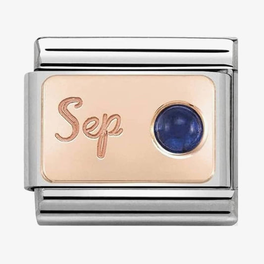 Composable Classic SEPTEMBER SAPPHIRE BIRTHSTONE CHARM in Stainless Steel and Gold 375