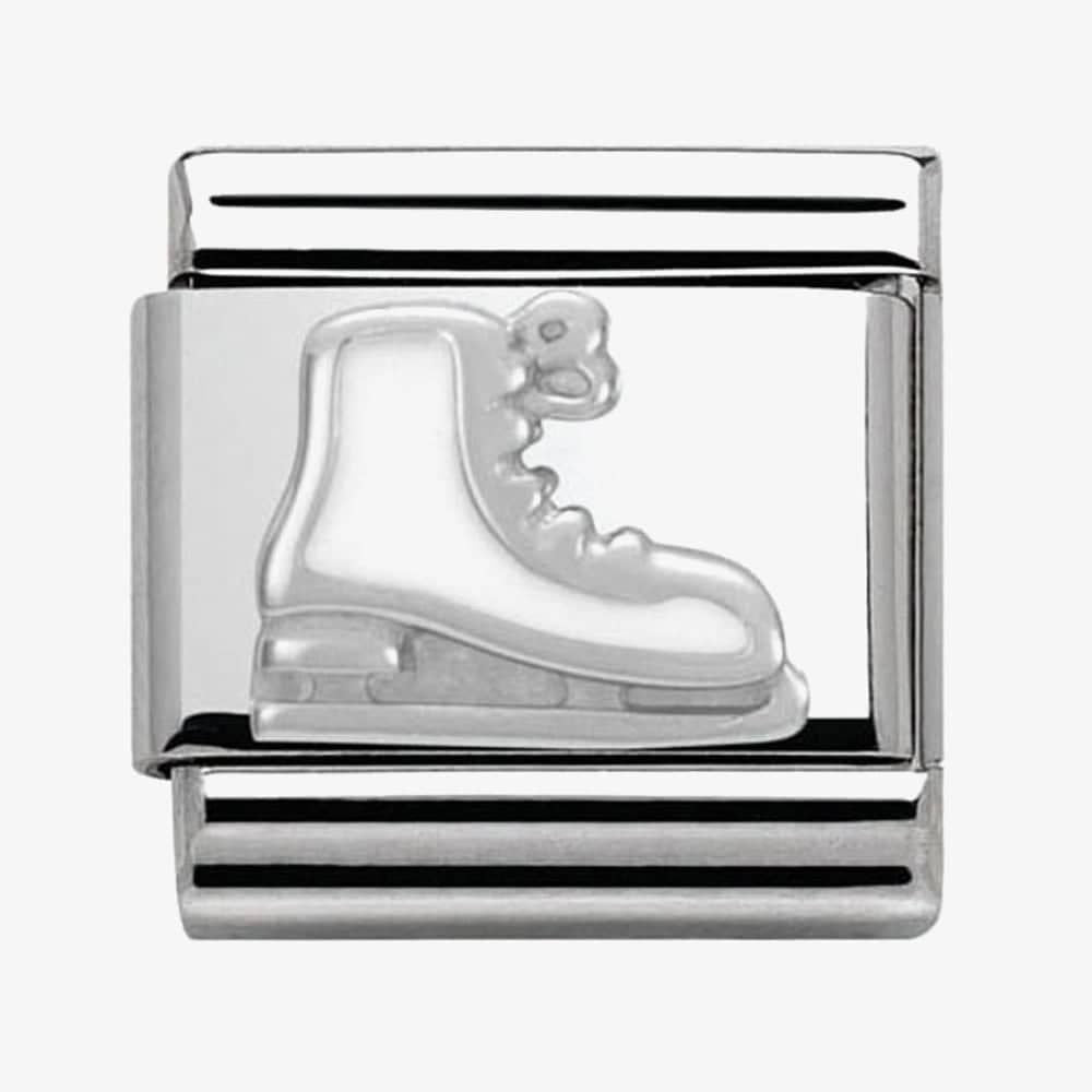Composable Classic WHITE ICESKATE in stainless steel, enamel and arg. 925