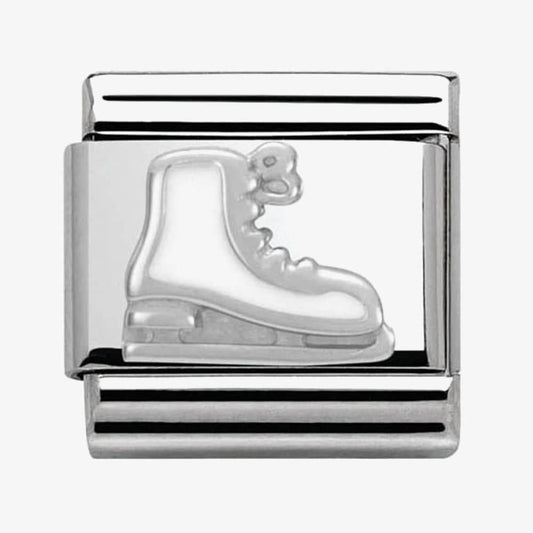 Composable Classic WHITE ICESKATE in stainless steel, enamel and arg. 925