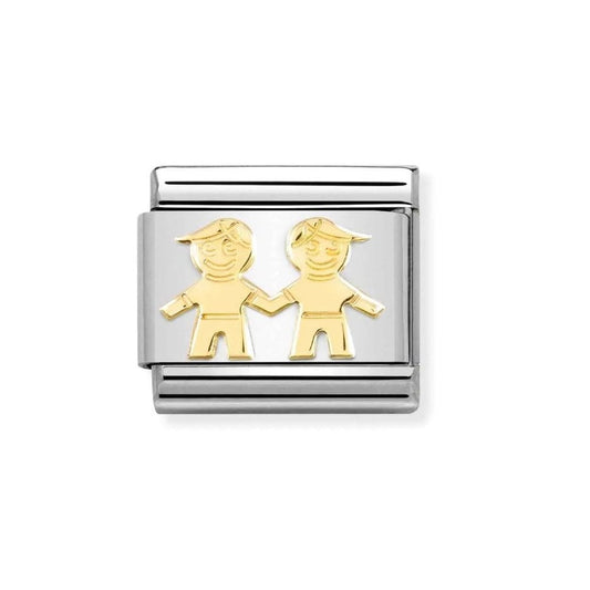 Composable Gold Link, 'Brothers' Charm