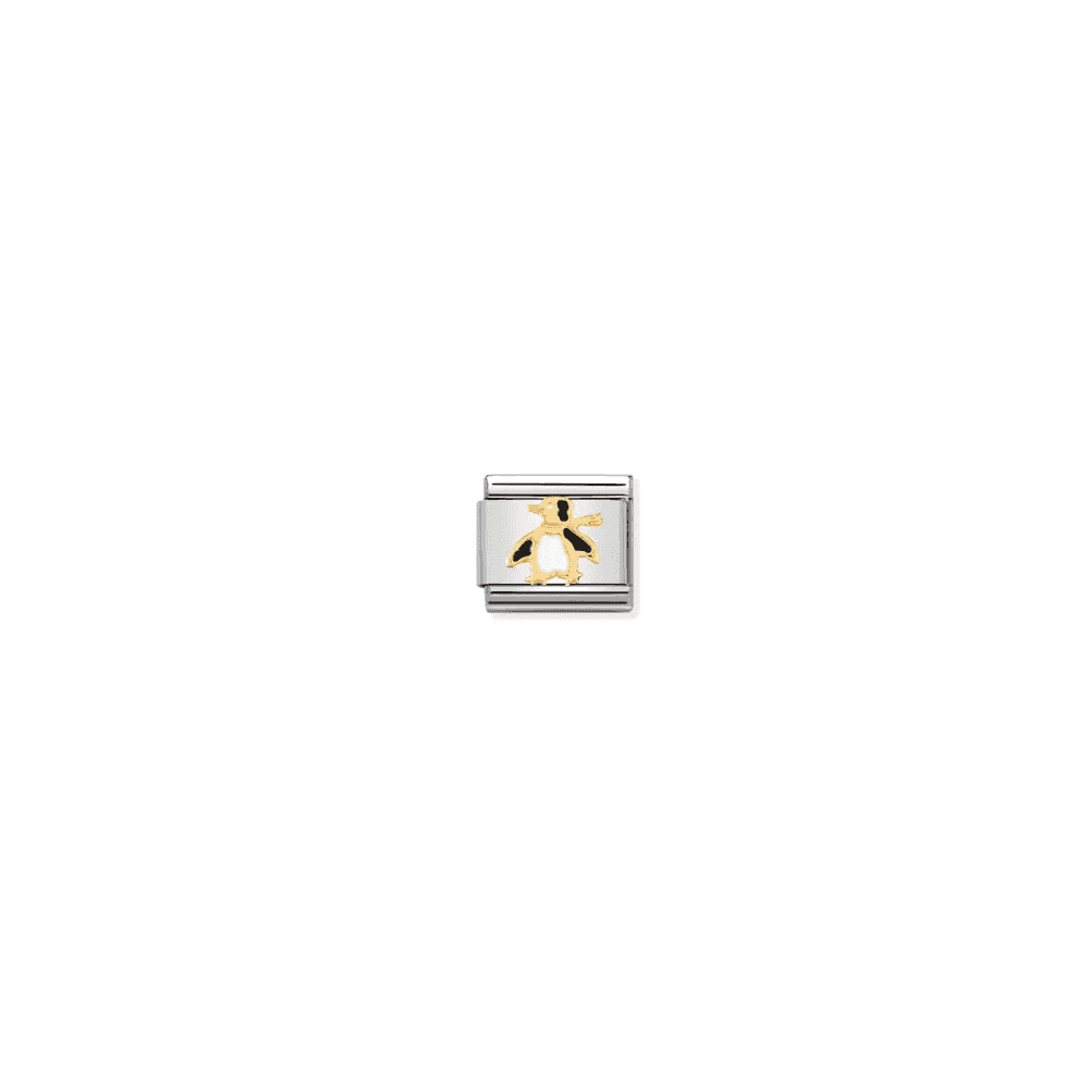 Composable Link, Black and Gold Penguin Charm