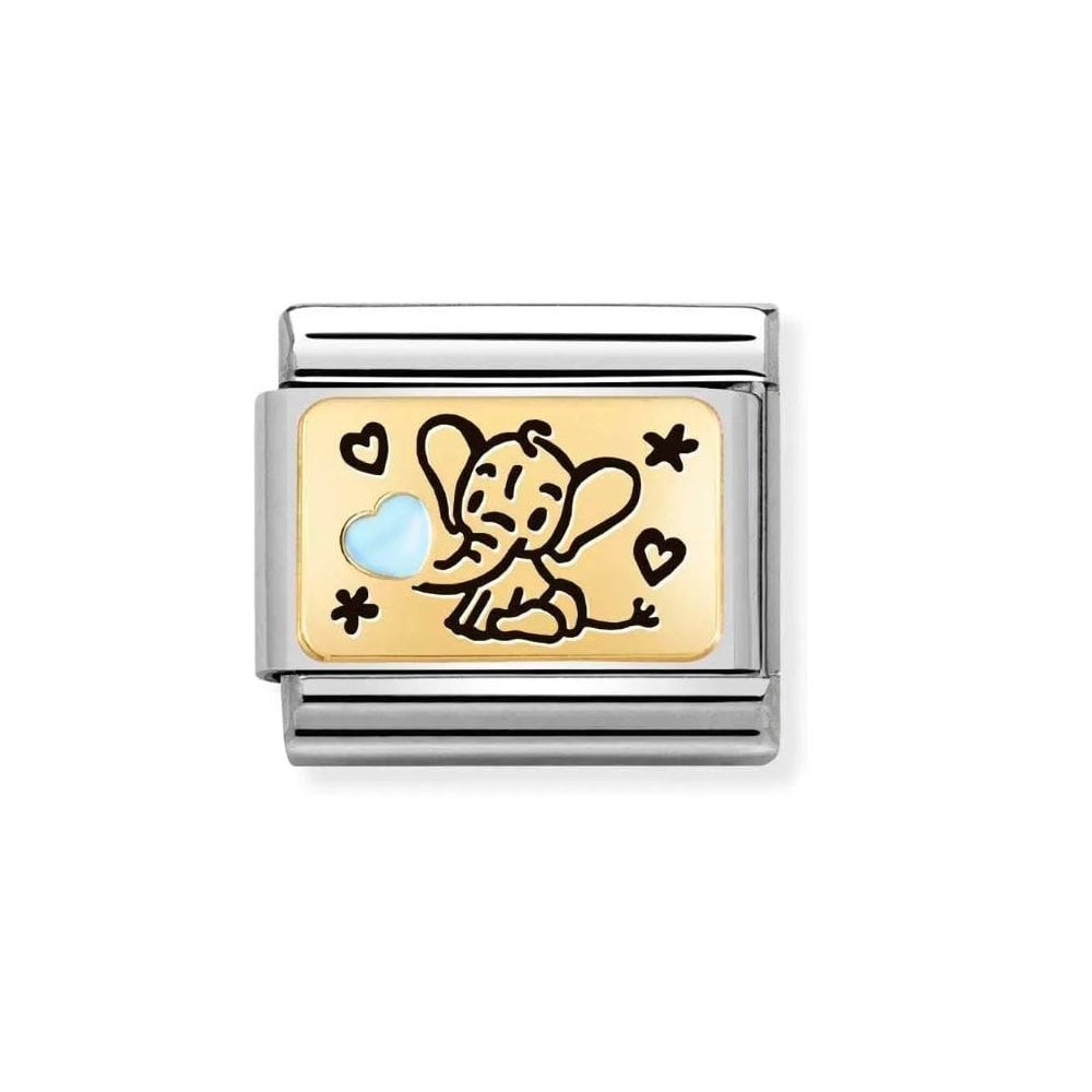 Composable Link, Light Blue Elephant Charm