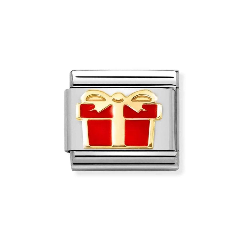Composable Link, gold Red Gift Charm