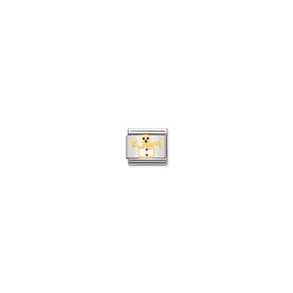Composable Link, white Snowman charm