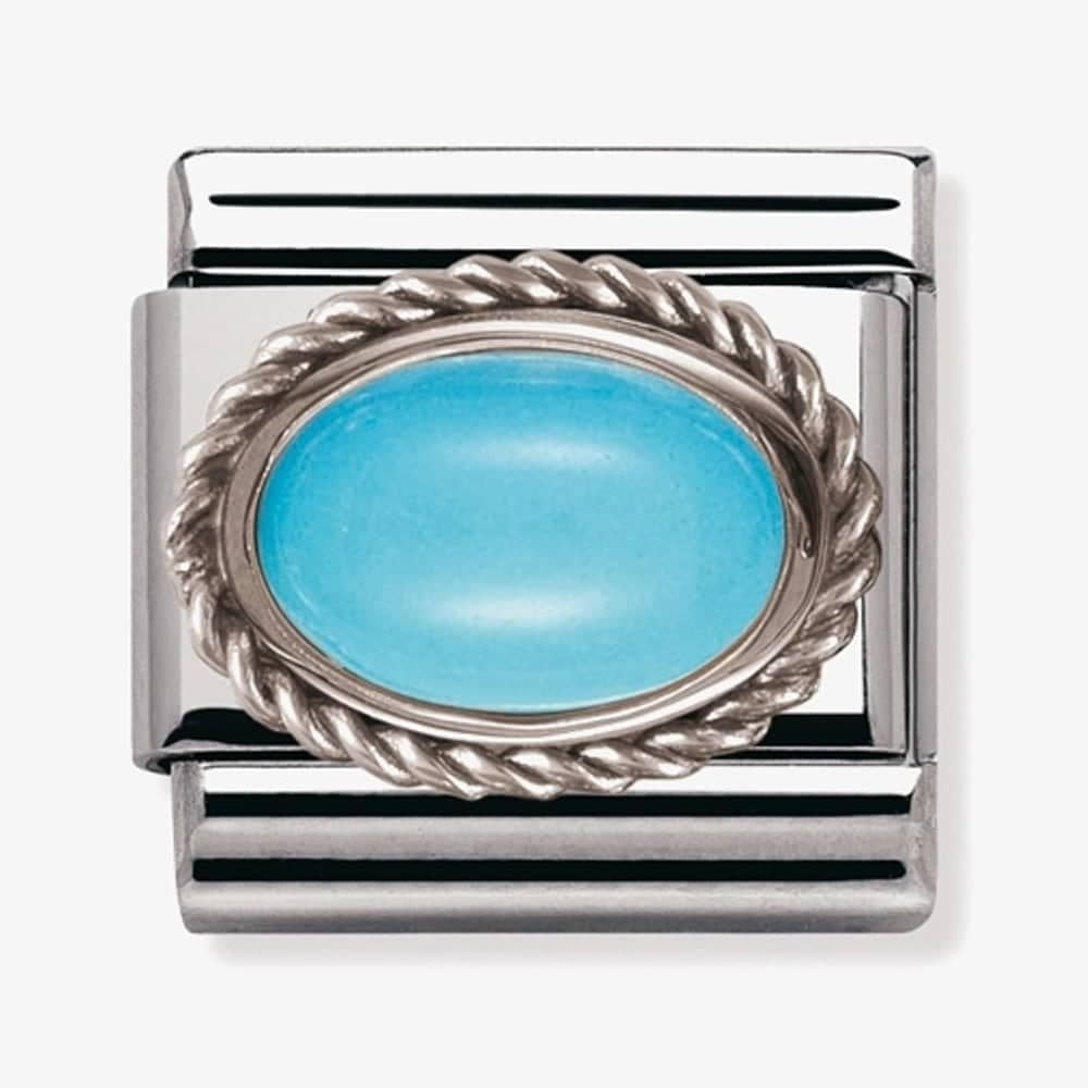 Composible Classic TURQUOISE hard stone stainless steel, rich silver 925 setting