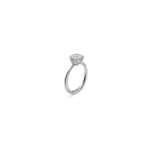 Constella cocktail ring, Princess cut, White, Rhodium plated