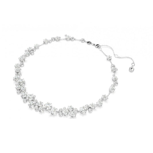 Constella necklace Round cut, White, Rhodium plated