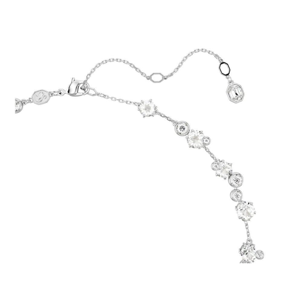 Constella necklace Round cut, White, Rhodium plated