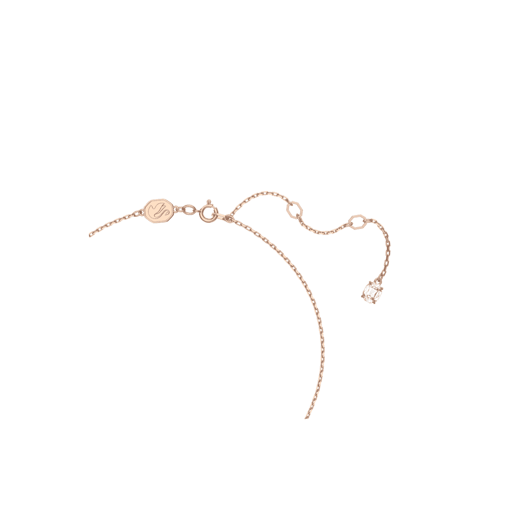 Constella pendant, Round cut, White, Rose gold-tone plated