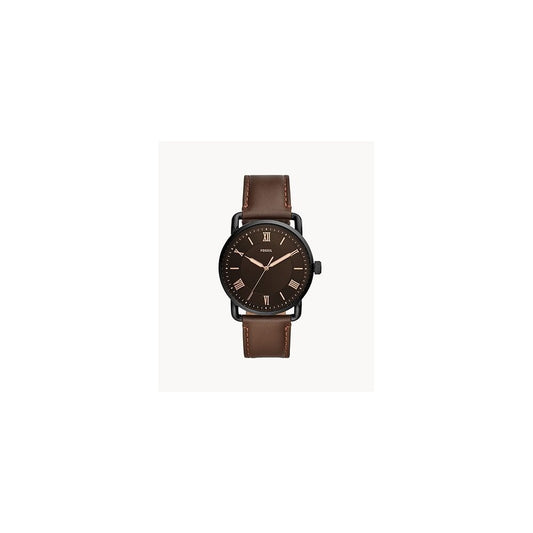 Copeland 42mm Three-Hand Brown Leather Watch
