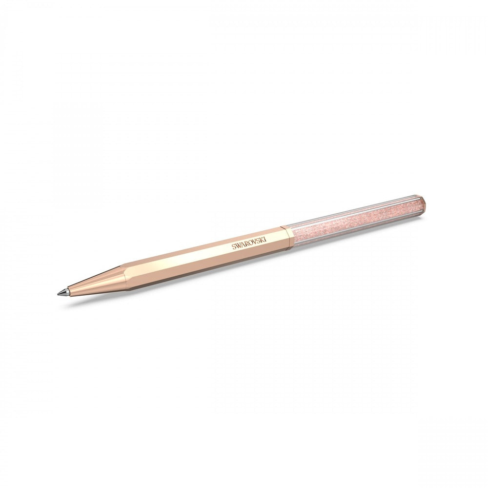 Crystalline ballpoint pen, Octagon shape, Rose gold tone, Rose gold-tone plated