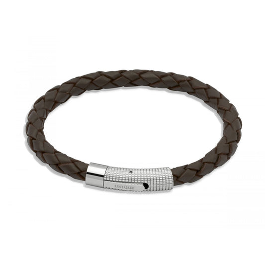 DARK BROWN LEATHER BRACELET