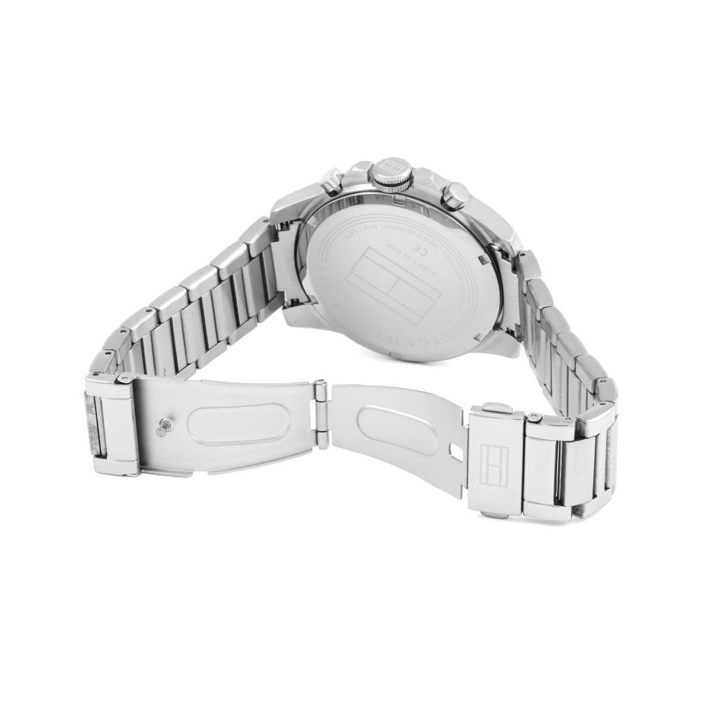 DECKER STAINLESS STEEL GENTS BRACELET WATCH WITH NAVY MULTI-FUNCTIONAL DIAL