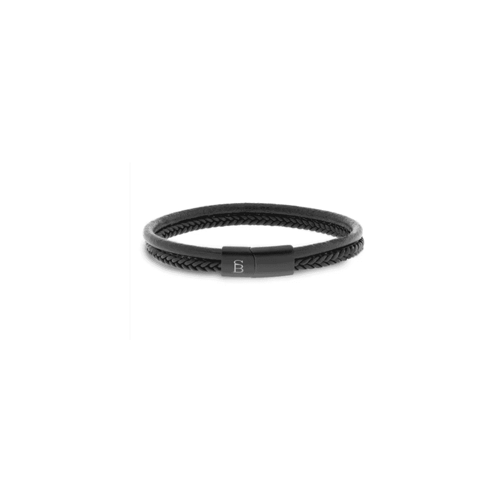 DENBY BLACK EDITION LEATHER BRACELET