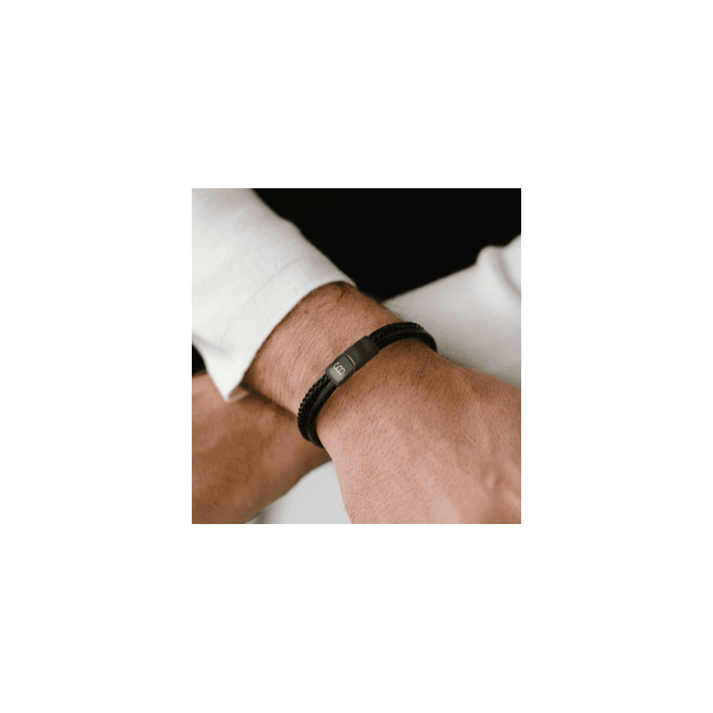DENBY BLACK EDITION LEATHER BRACELET