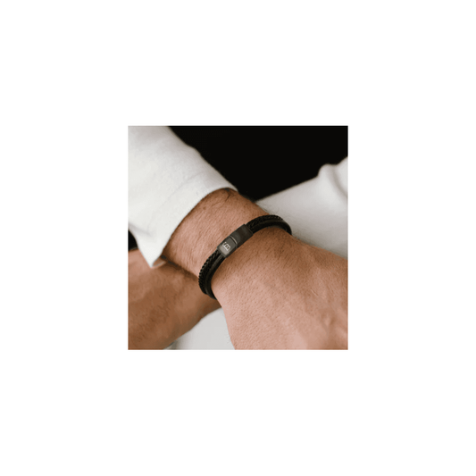 DENBY BLACK EDITION LEATHER BRACELET