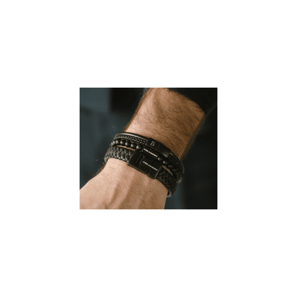 DENBY BLACK EDITION LEATHER BRACELET
