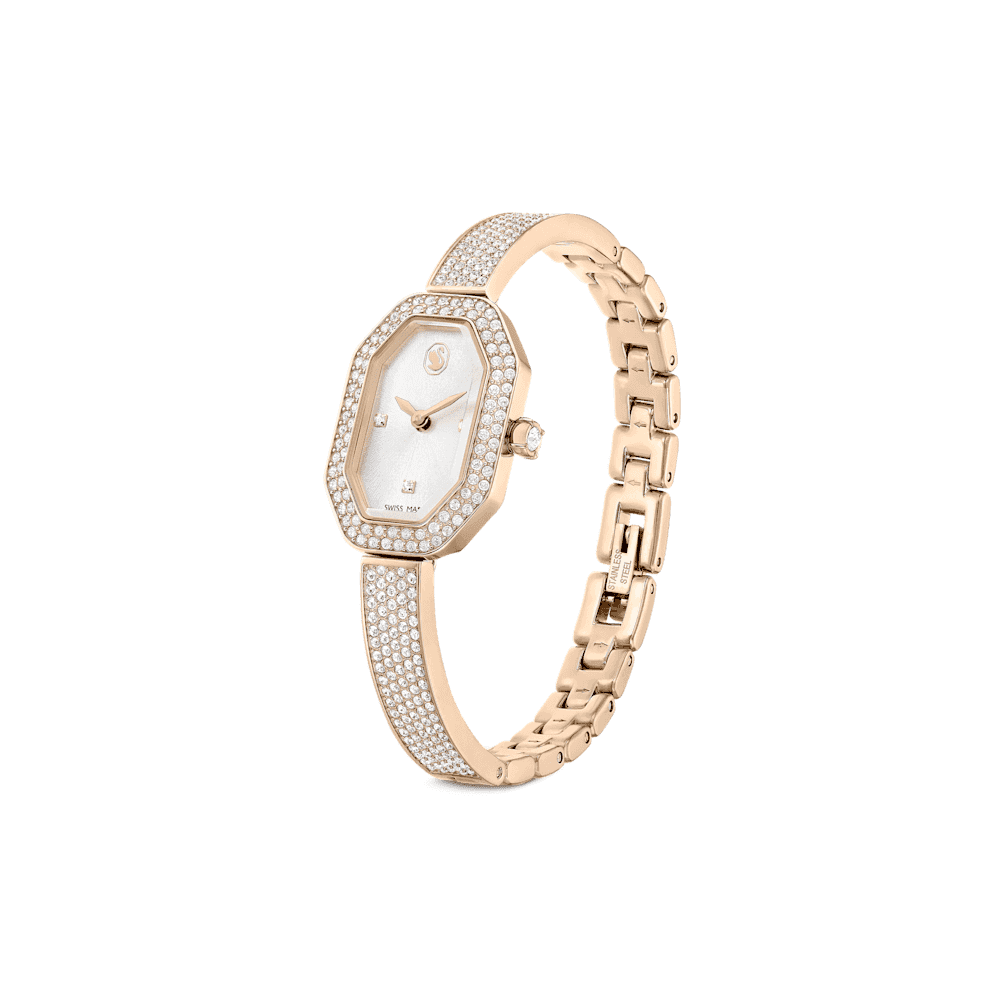 DEXTERA Bangle watch, Swiss Made, Metal bracelet, Gold tone, Champagne gold-tone finish