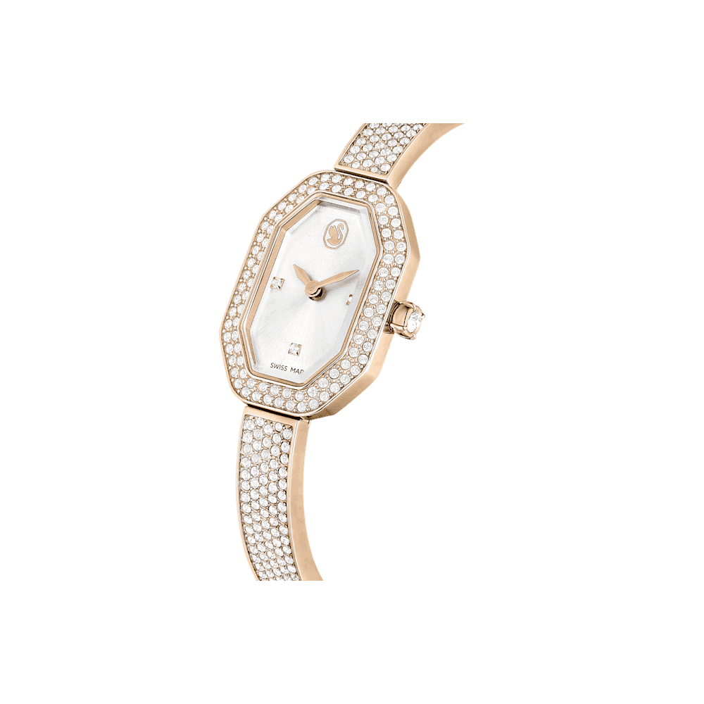 DEXTERA Bangle watch, Swiss Made, Metal bracelet, Gold tone, Champagne gold-tone finish