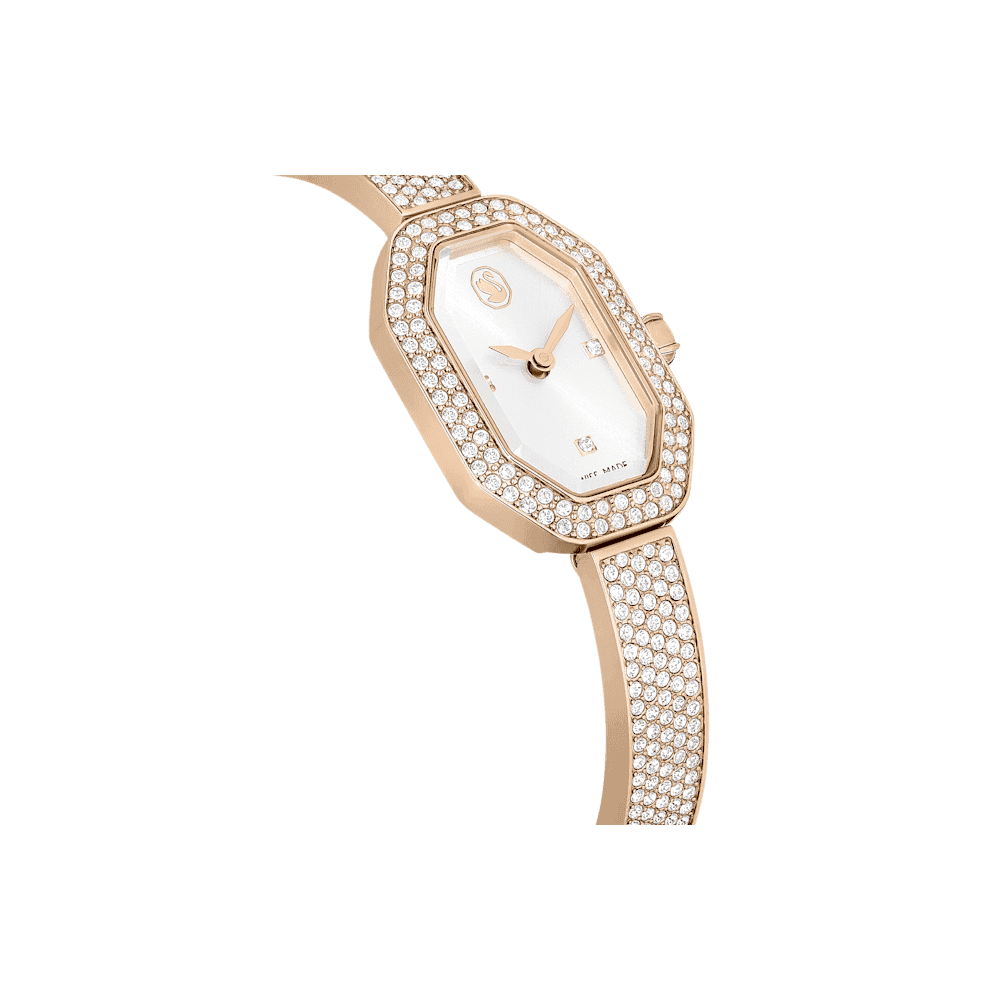DEXTERA Bangle watch, Swiss Made, Metal bracelet, Gold tone, Champagne gold-tone finish