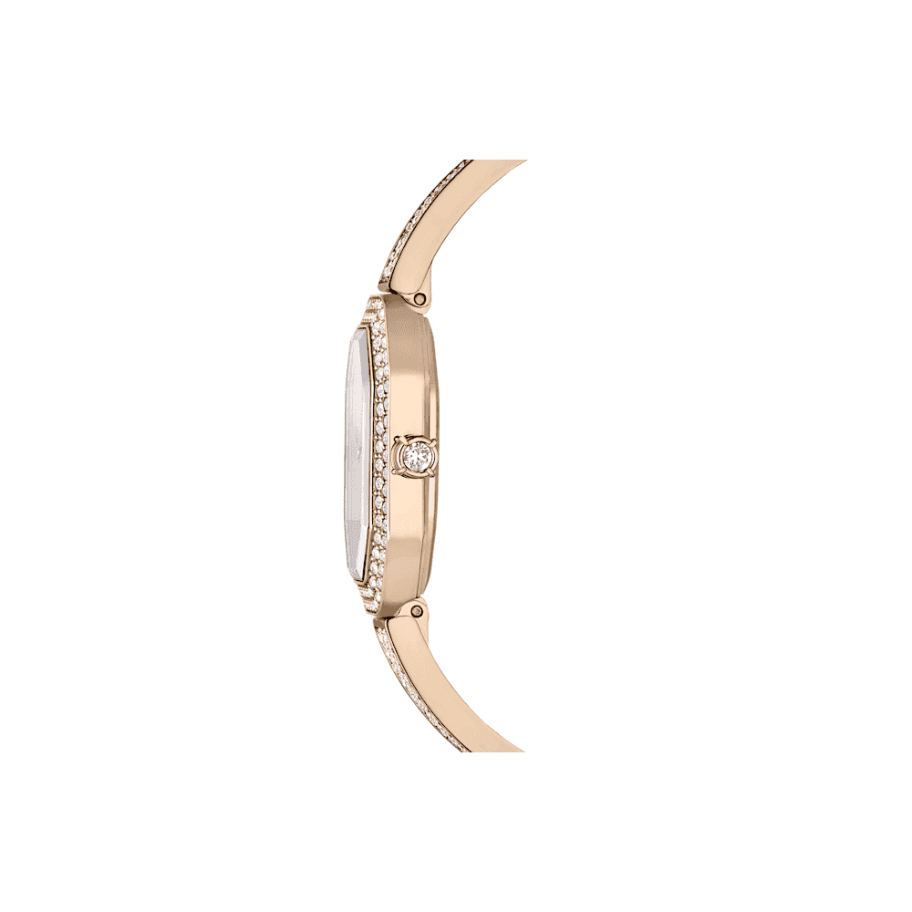 DEXTERA Bangle watch, Swiss Made, Metal bracelet, Gold tone, Champagne gold-tone finish