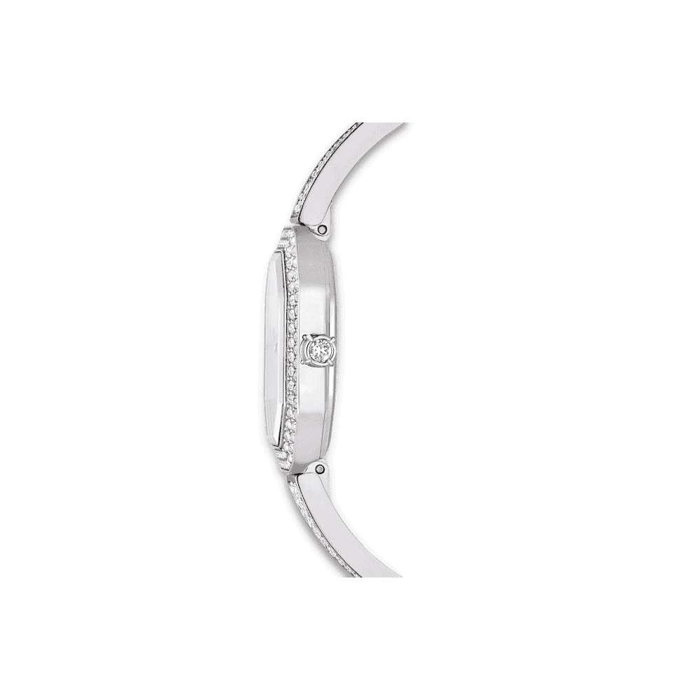 DEXTERA STAINLESS STEEL RHODIUM FINISHED BANGLE WATCH