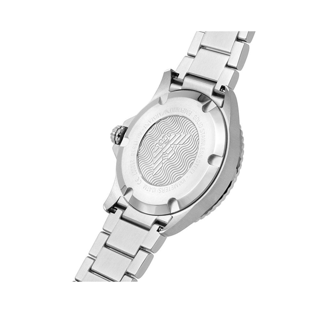 DIVER STAINLESS STEEL GENTS BRACELET WATCH WITH GREEN DIAL