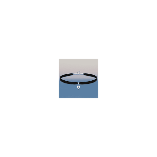 DOUBLE-SIDED BLACK VELVET CHOKER WITH STERLING SILVER CLASP