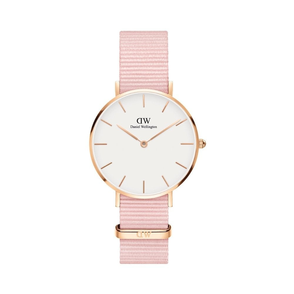 DW Petite Rosewater Rose Gold Watch with 32mm white dial