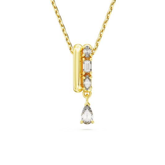 Dextera pendant Mixed cuts, White, Gold-tone plated