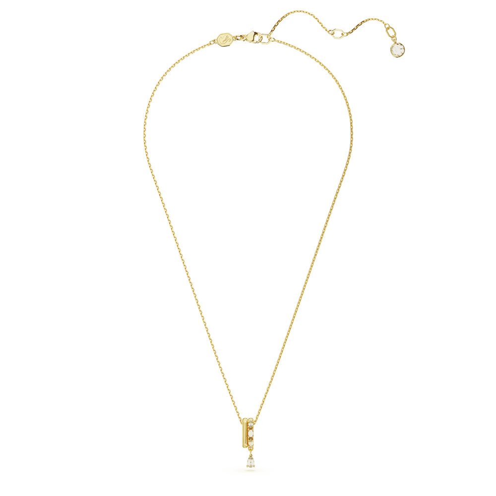 Dextera pendant Mixed cuts, White, Gold-tone plated