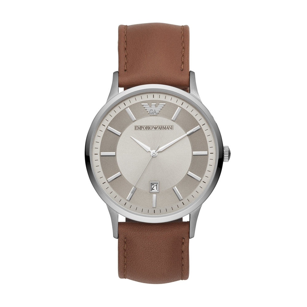 EMPORIO ARMANI BROWN STRAP WATCH