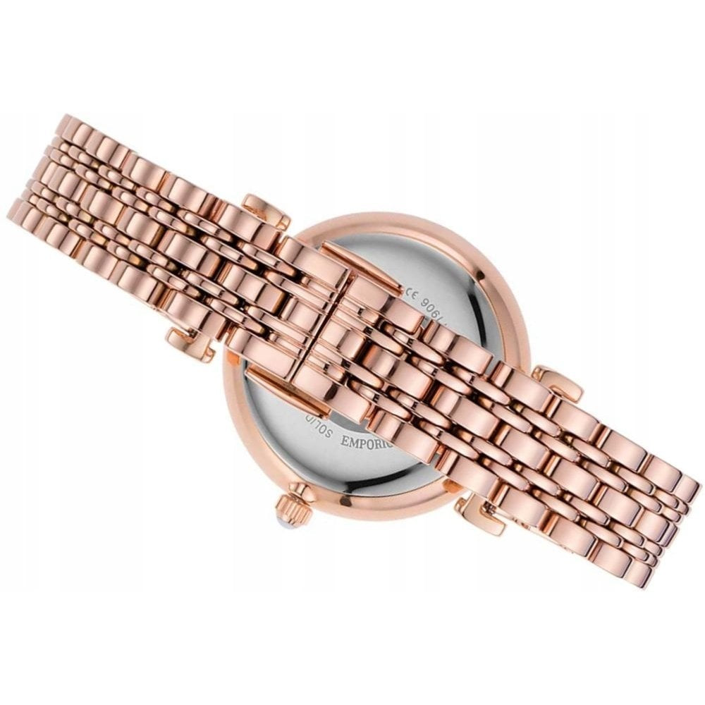 EMPORIO ARMANI GIANNI T-BAR ROSE GOLD 32MM LADIES WATCH