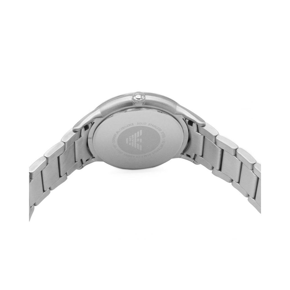 EMPORIO ARMANI MEN####S BLUE DIAL STAINLESS STEEL BAND WATCH
