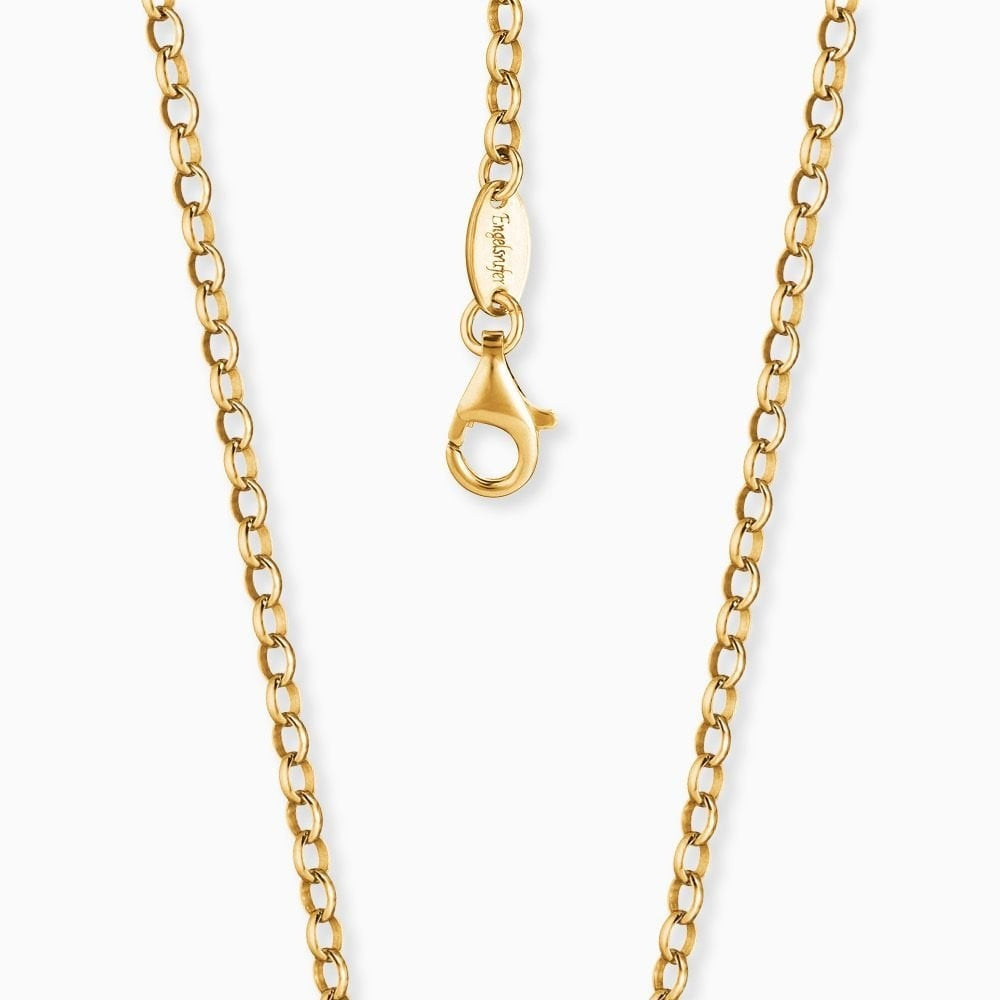 ENGELSRUFER ANCHOR GOLD ON STERLING SILVER CHAIN