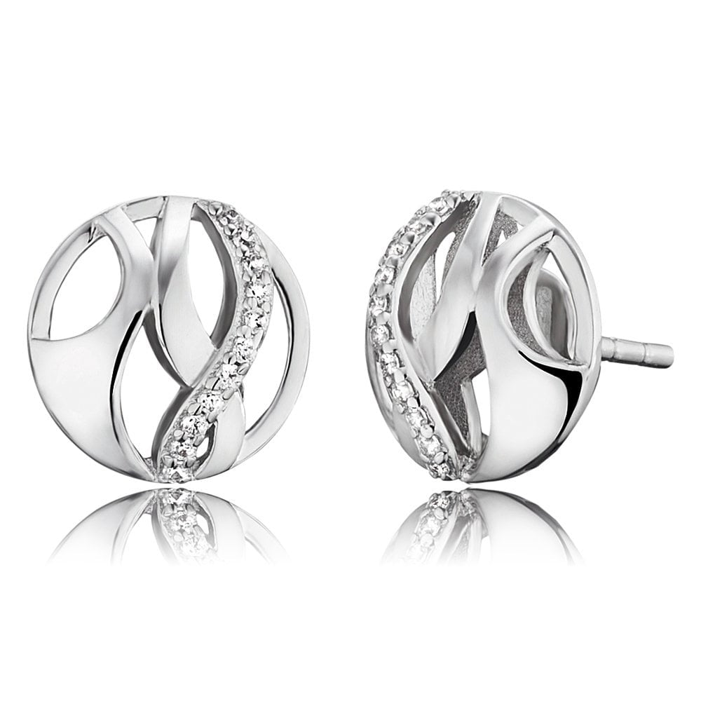 ENGELSRUFER STERLING SILVER PARADISE STUD EARRINGS