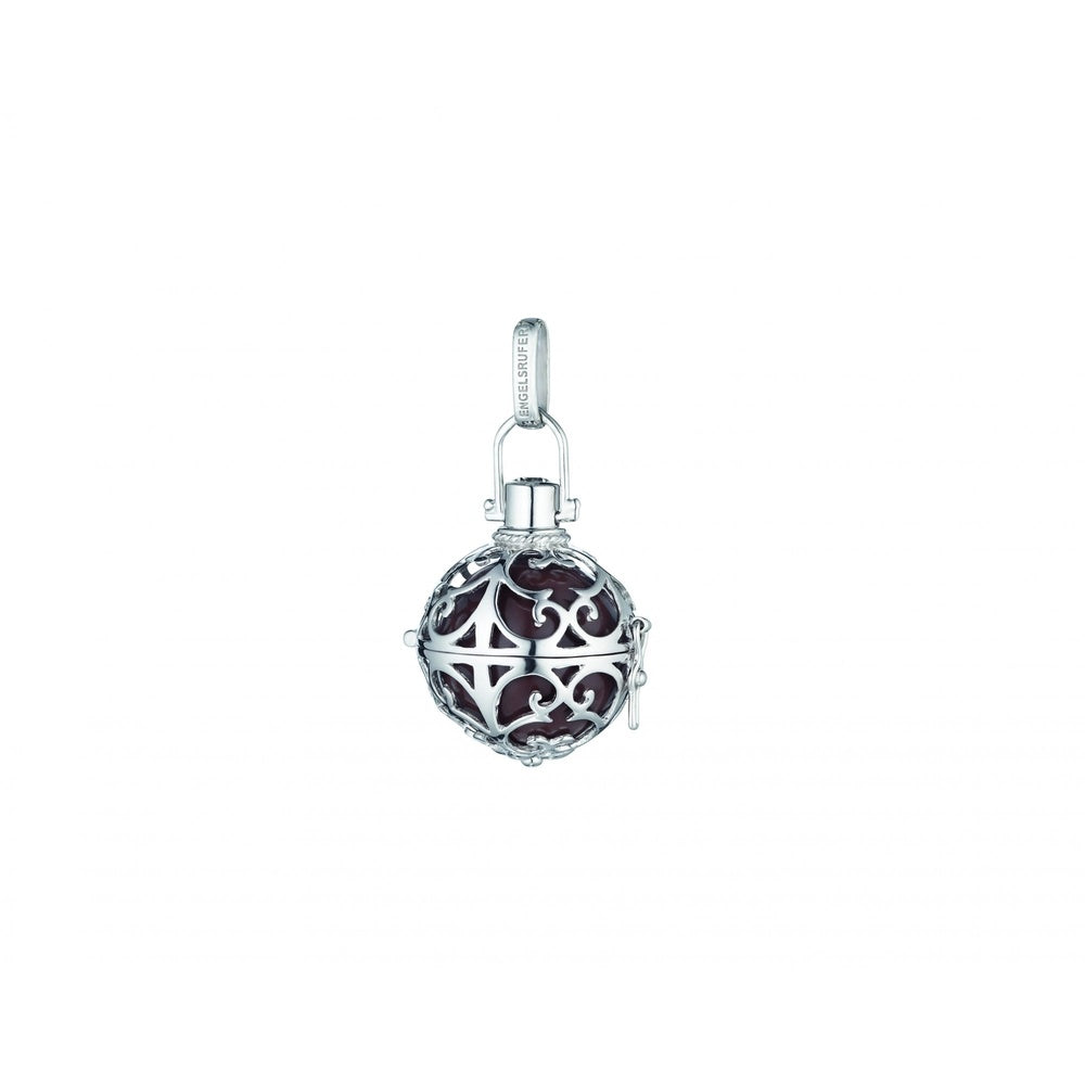 ENGELSRUFER STERLING SILVER SOUNDBALL PENDANT WITH BROWN SOUNDBALL