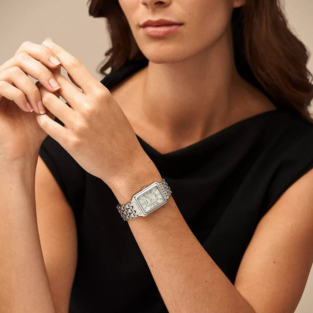 Raquel Three-Hand Date Stainless Steel Watch