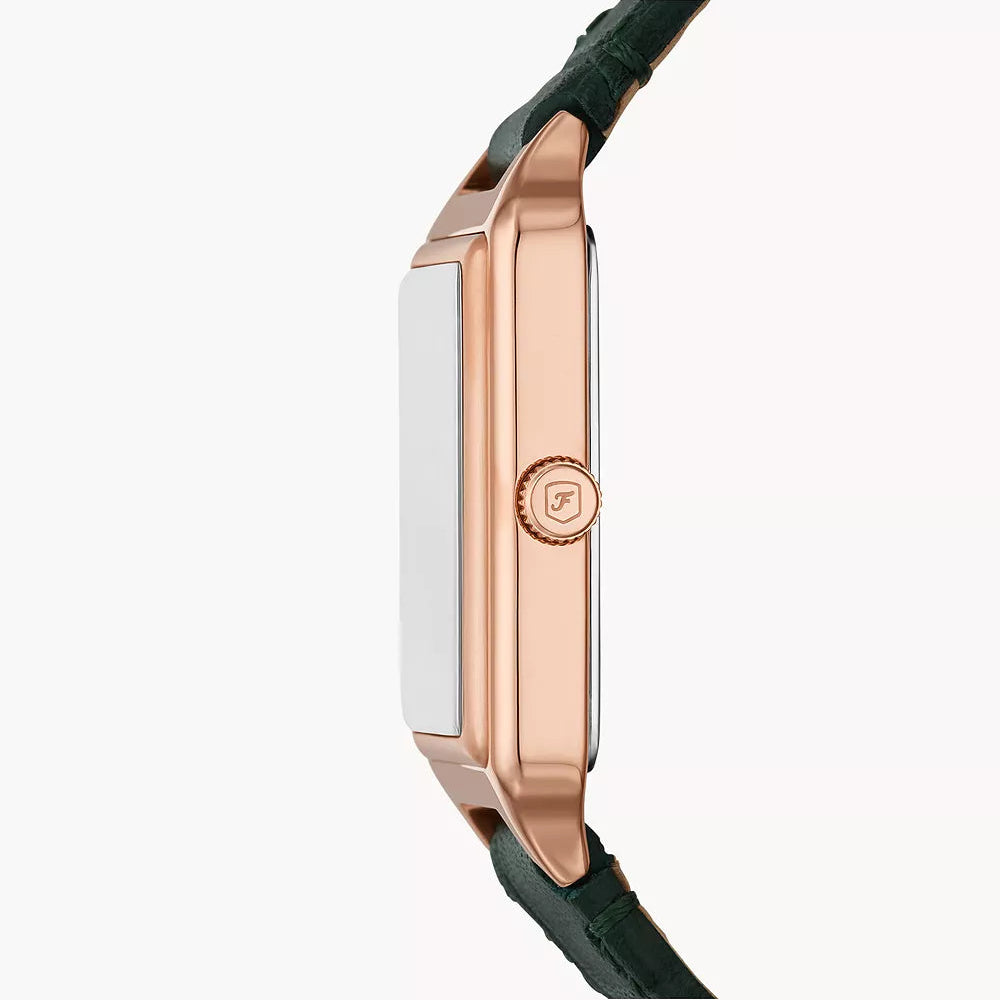RAQUEL FOSSIL GREEN DIAL GREEN CROCO LADIES LEATHER WATCH