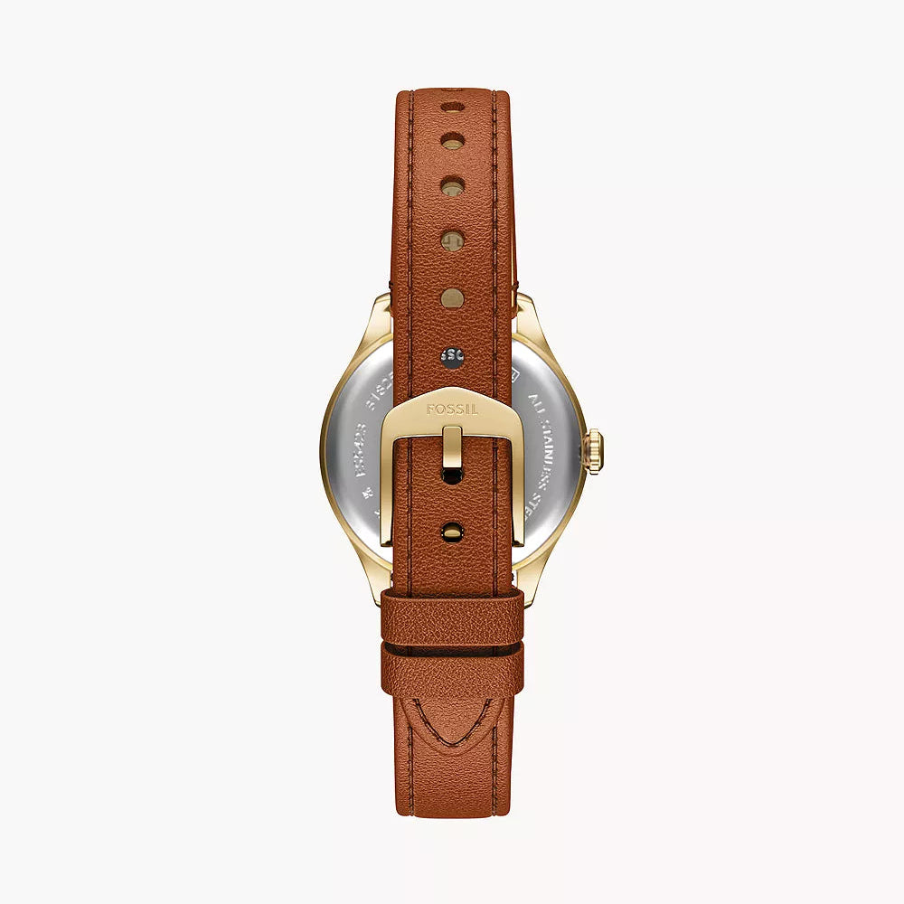 FOSSIL GILMORE LADIES BROWN LEATHER WATCH