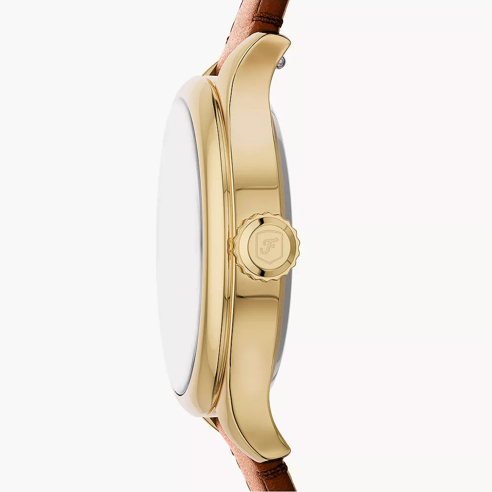 FOSSIL GILMORE LADIES BROWN LEATHER WATCH