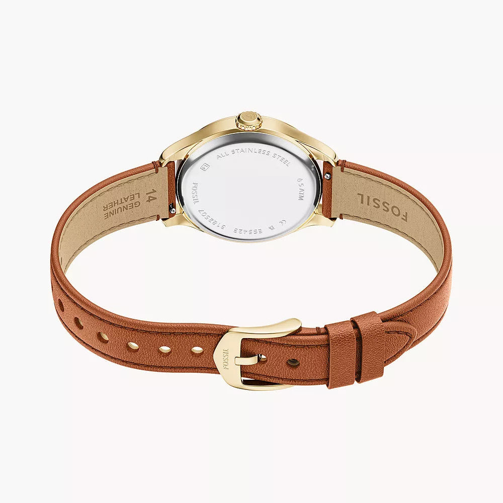 FOSSIL GILMORE LADIES BROWN LEATHER WATCH