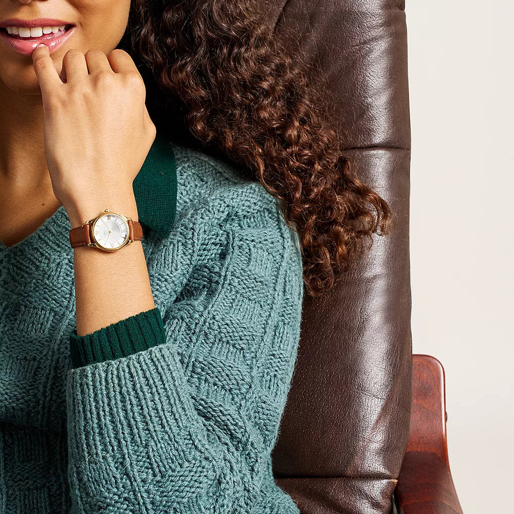 FOSSIL GILMORE LADIES BROWN LEATHER WATCH