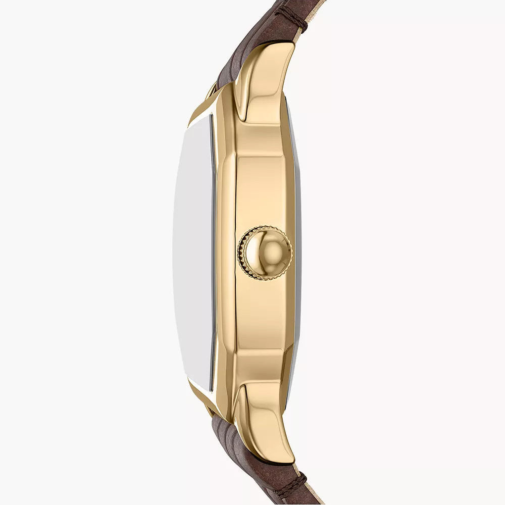 FOSSIL HARLOW LADIES BROWN CROCO LEATHER WATCH