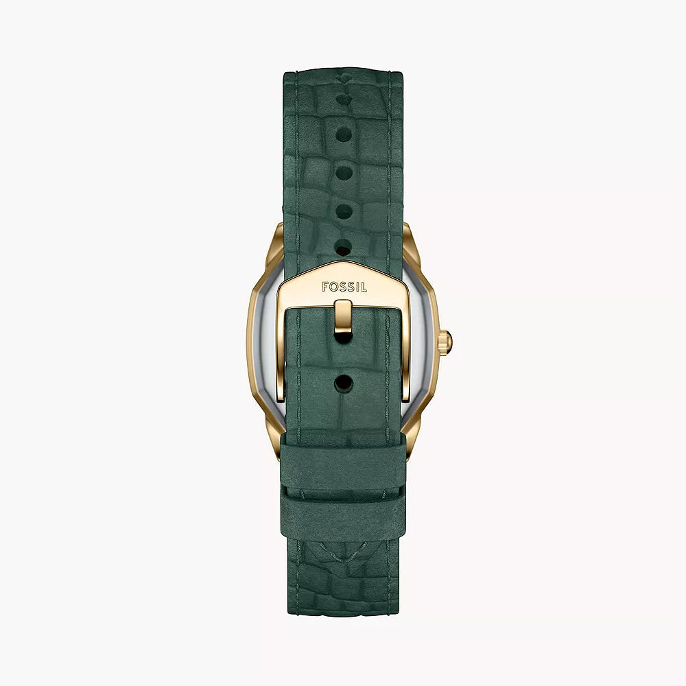 FOSSIL HARLOW LADIES GREEN CROCO LEATHER WATCH