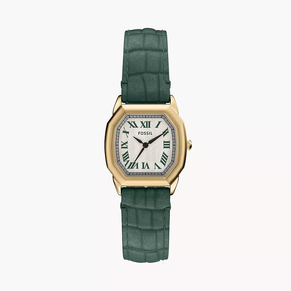 FOSSIL HARLOW LADIES GREEN CROCO LEATHER WATCH